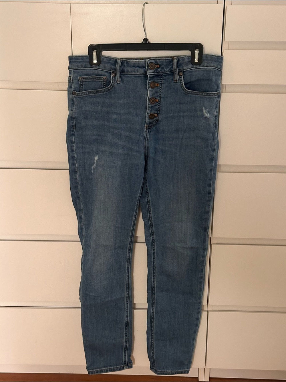 LC Lauren Conrad Light Blue High-Rise Button-Fly Jeans